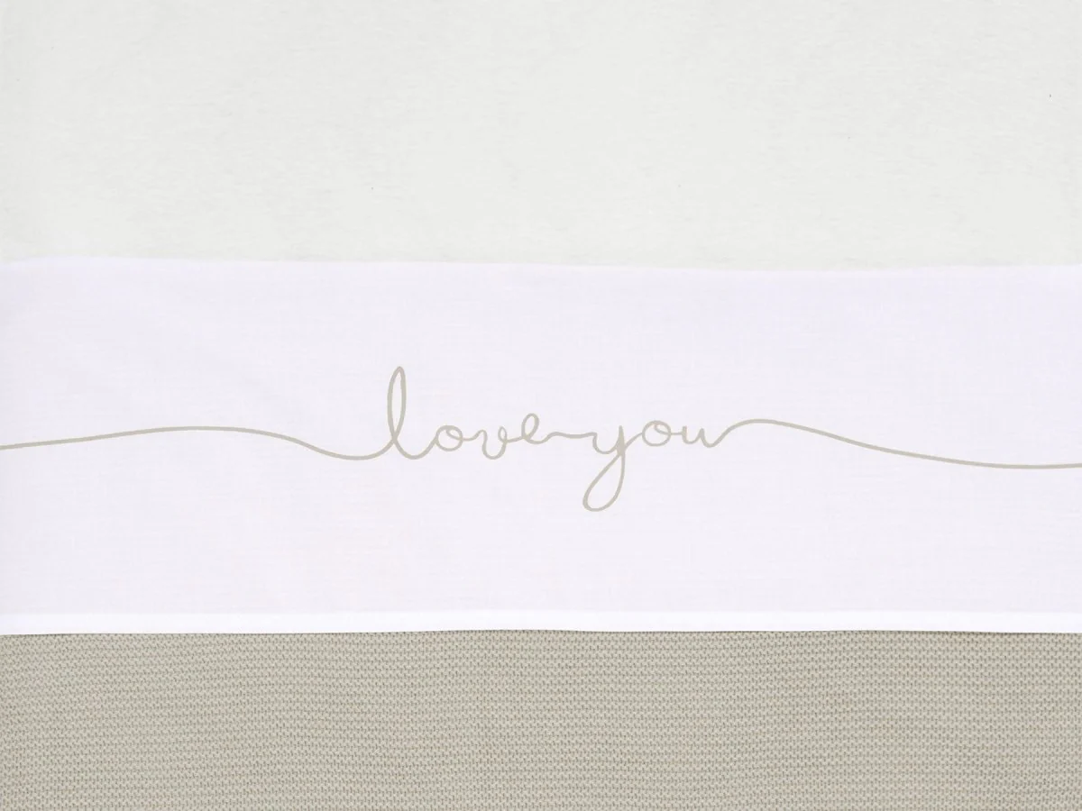 Jollein Ledikantlaken Love You Nougat 120x150cm - Image 3