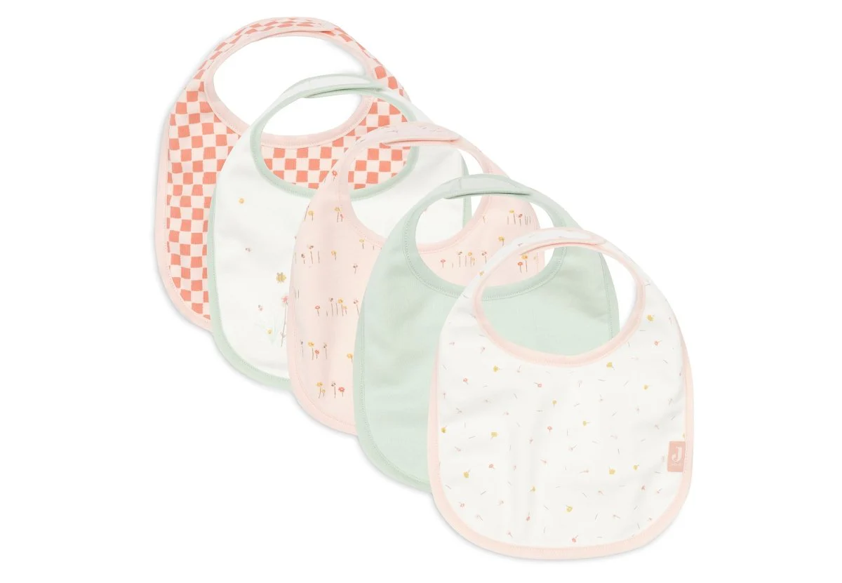 Jollein Slabbetje Jersey Waterproof Pretty Picnic 5St