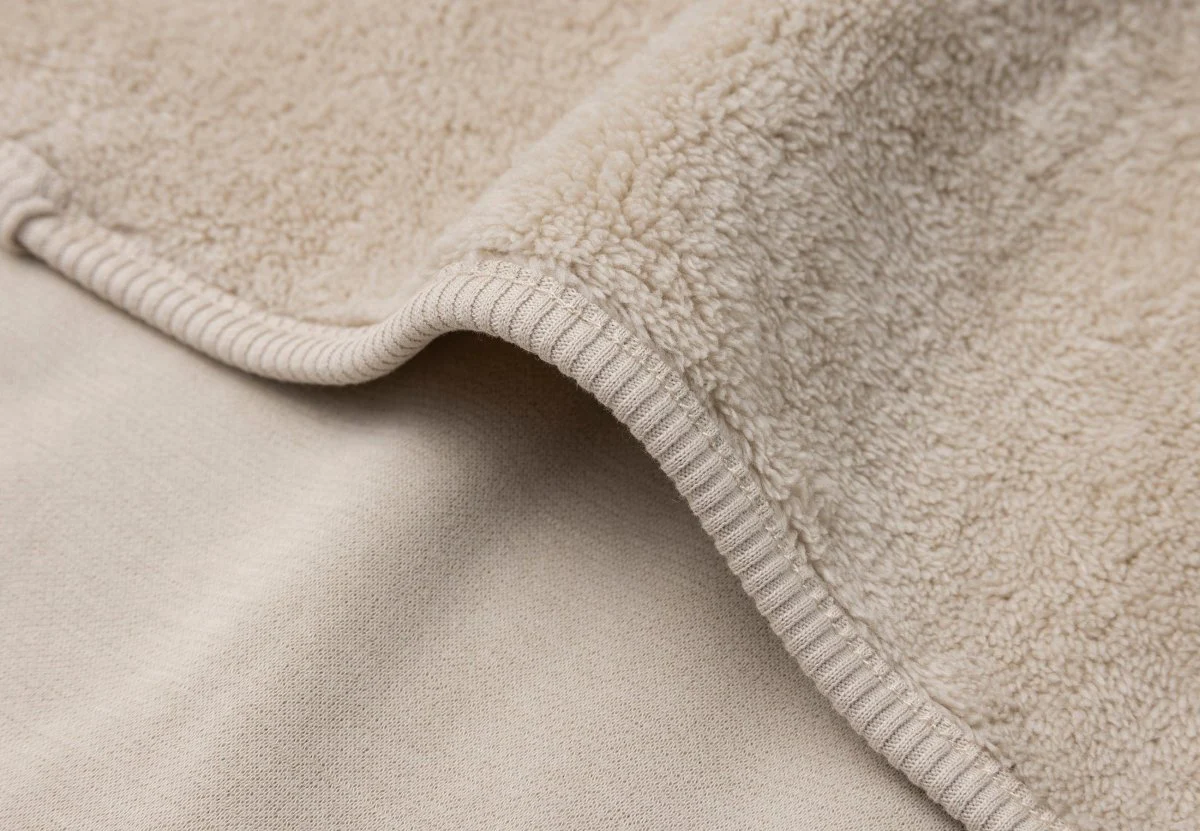 Jollein Wiegdeken Basic Jersey/Sherpa - Warm Sand 75X100Cm - Image 4