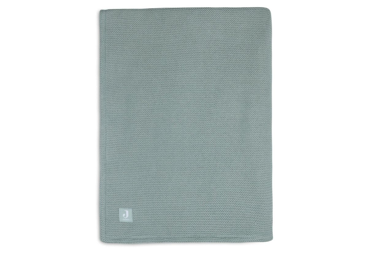 Jollein Wiegdeken Basic Knit Forest Green/Fleece 75x100cm - Image 2