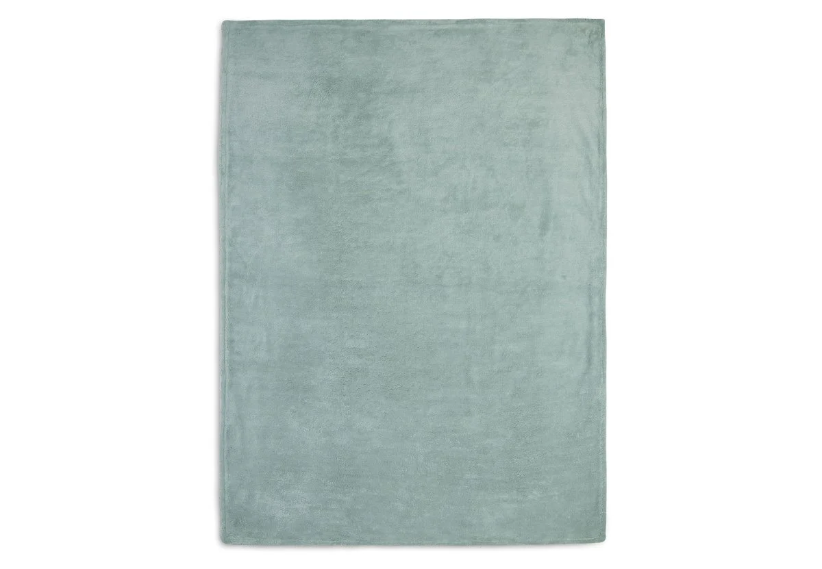 Jollein Wiegdeken Basic Knit Forest Green/Fleece 75x100cm - Image 5