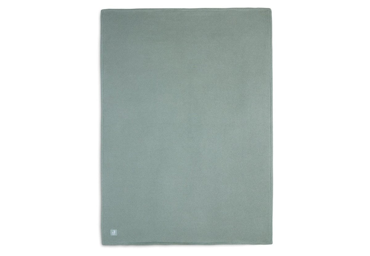 Jollein Wiegdeken Basic Knit Forest Green/Fleece 75x100cm - Image 6