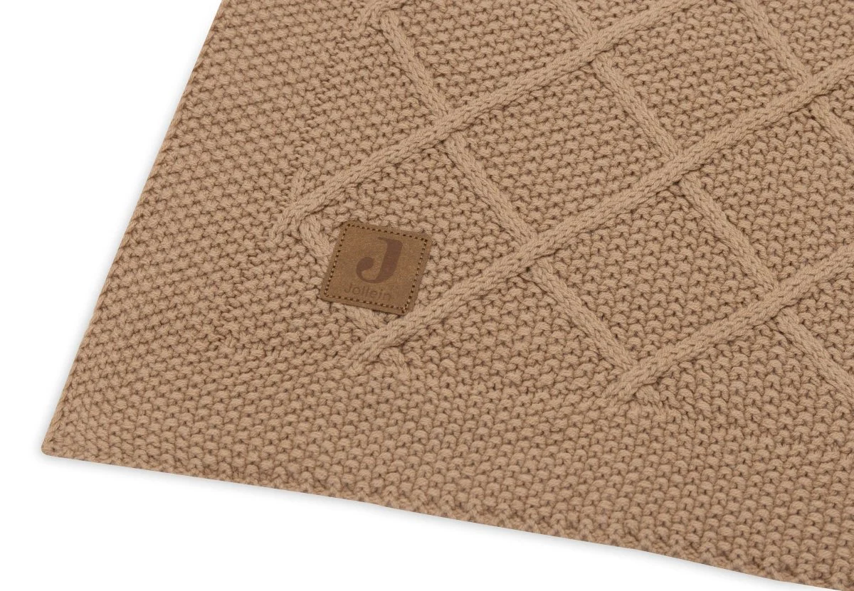 Jollein Wiegdeken Check Knit Biscuit 75 X 100 Cm - Image 2