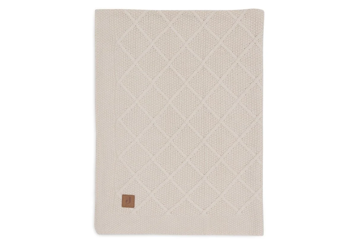 Jollein Wiegdeken Check Knit Oatmeal 75 X 100 Cm
