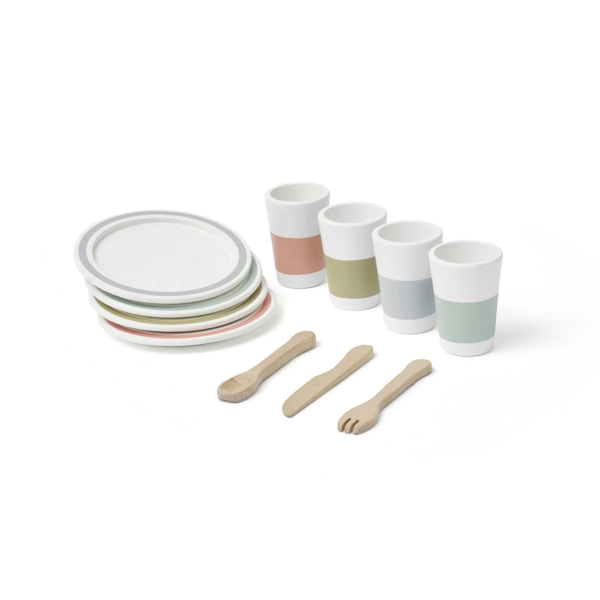 Kid's Concept Houten Speelgoed Eetset 4 Personen