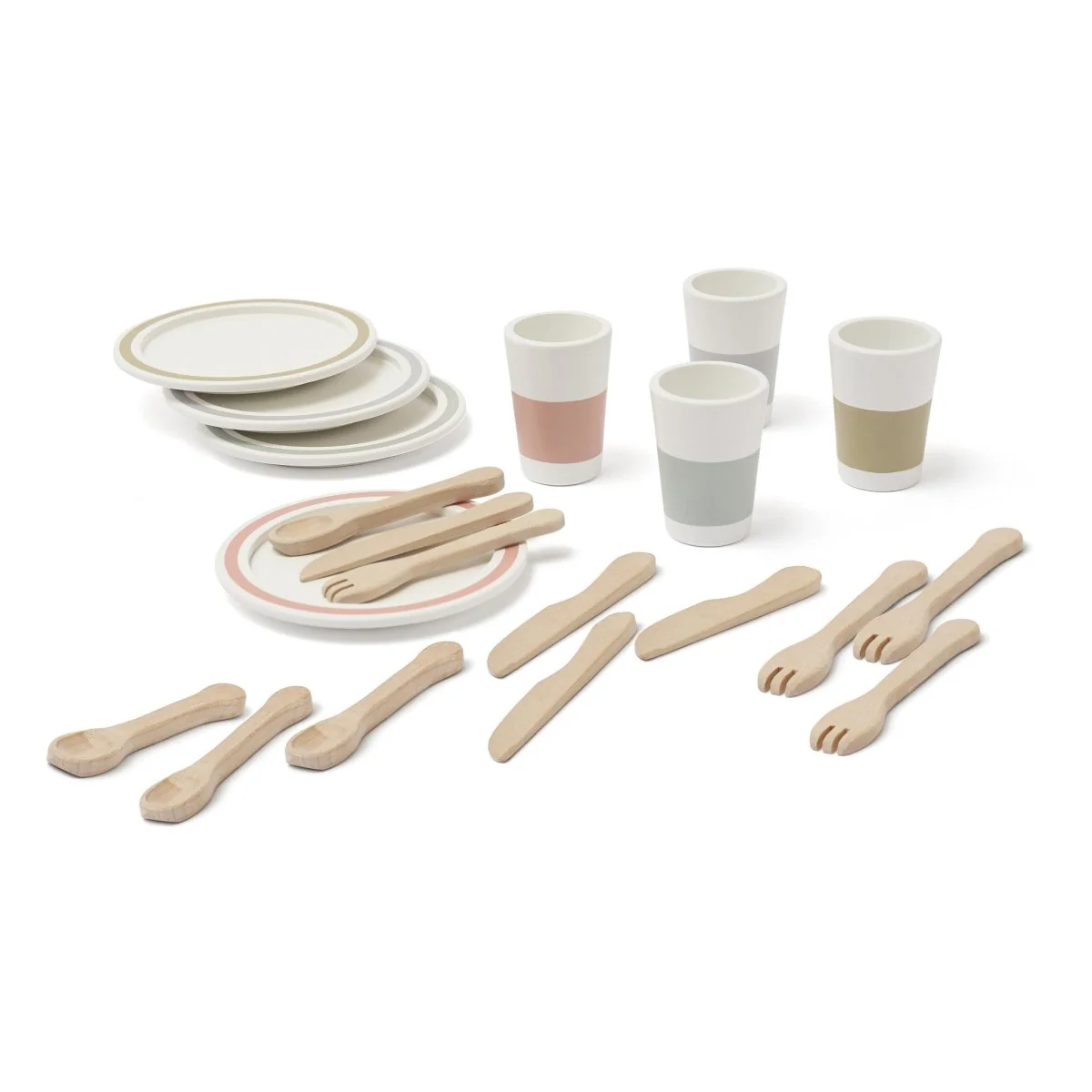 Kid's Concept Houten Speelgoed Eetset 4 Personen - Image 2