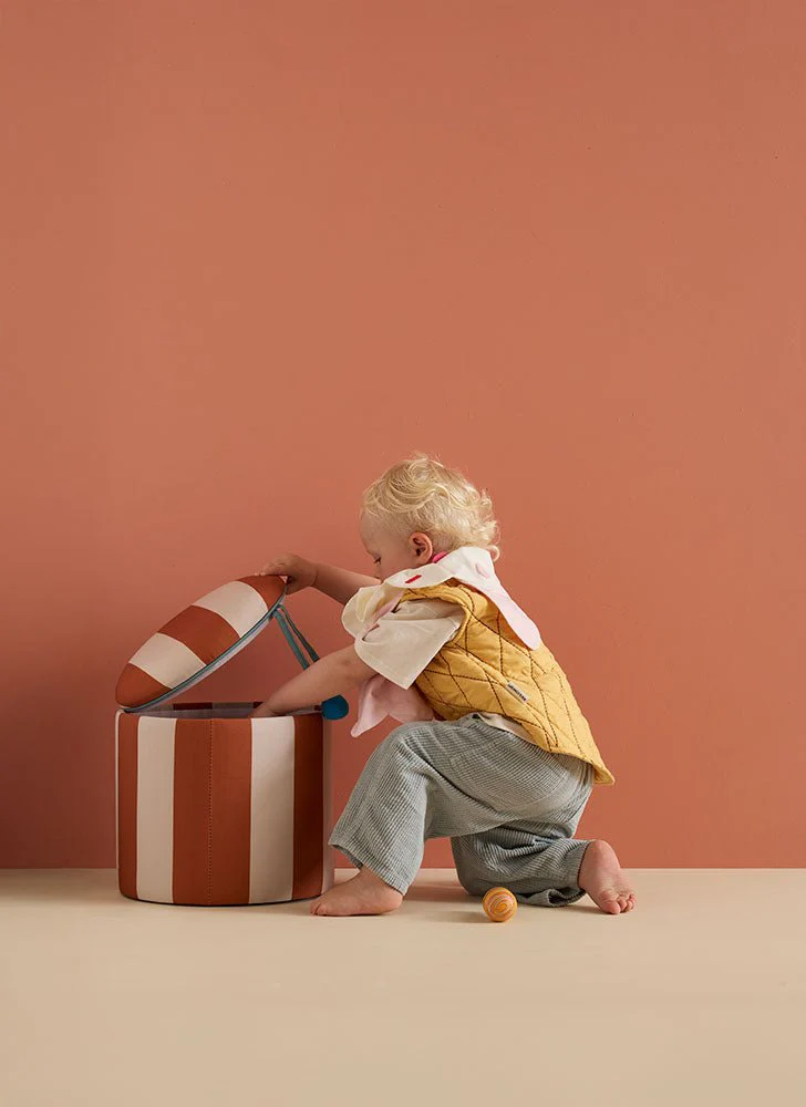 Kid's Concept Poef Cilinder Met Opbergruimte Bruin - Image 4
