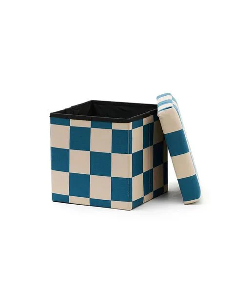 Kid's Concept Poef Met Opbergruimte Blauw Groen 30Cm - Image 2