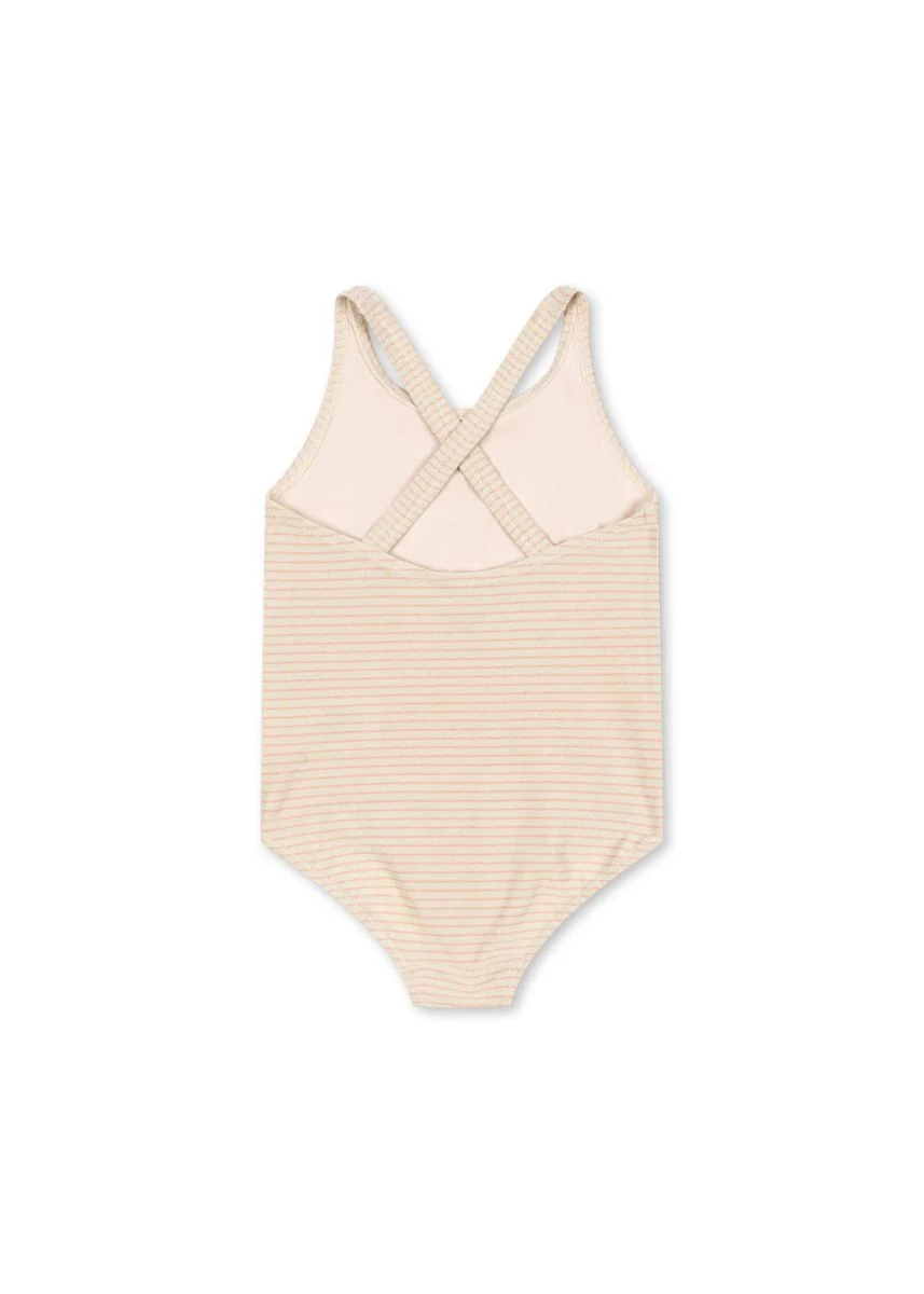 Konges Sløjd Badpak Kind Jade Korte Mouwen Rose Stripe - Image 3