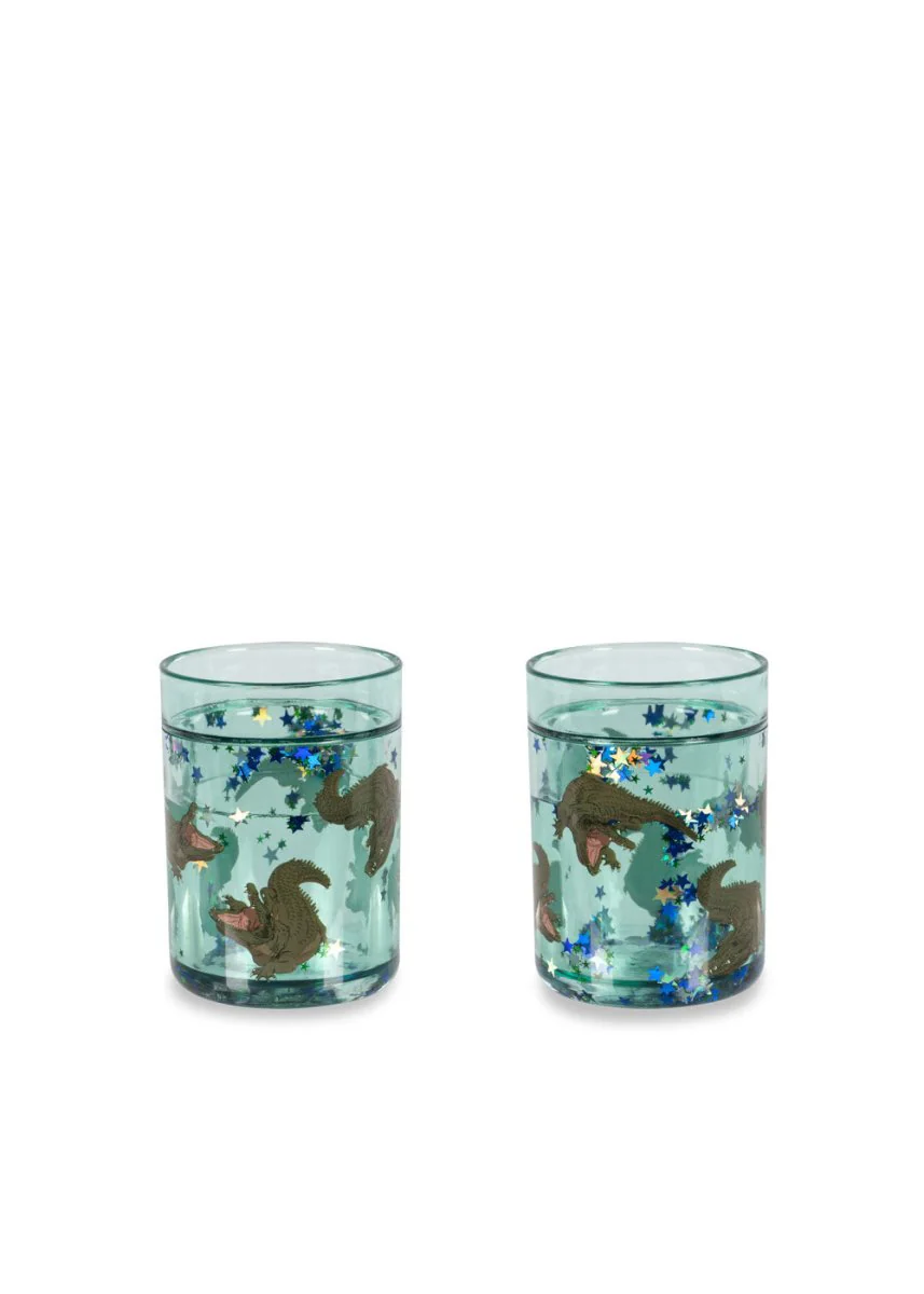 Konges Slojd Bekertje Glitter Crocodile 2St