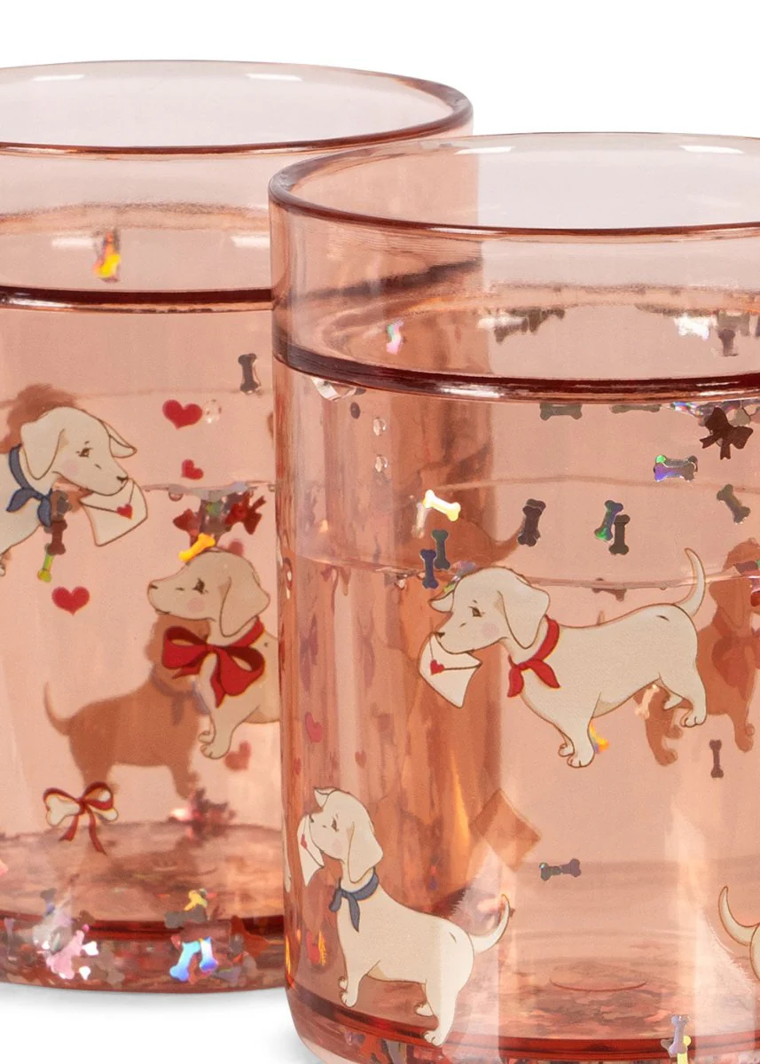 Konges Slojd Bekertje Glitter Woof Letter Rose 2St - Image 2