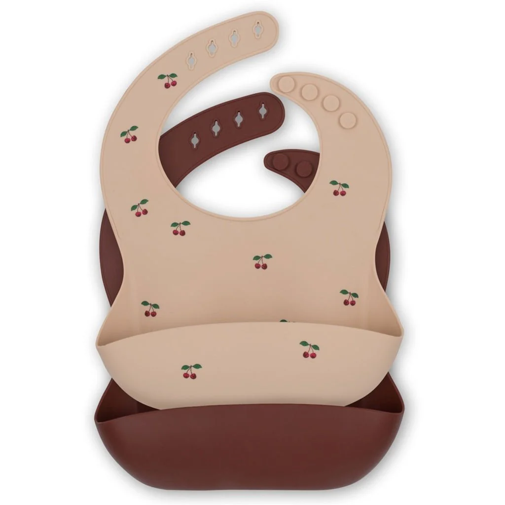 Konges Sløjd Slabbetje Cherry/ Mocca 2st