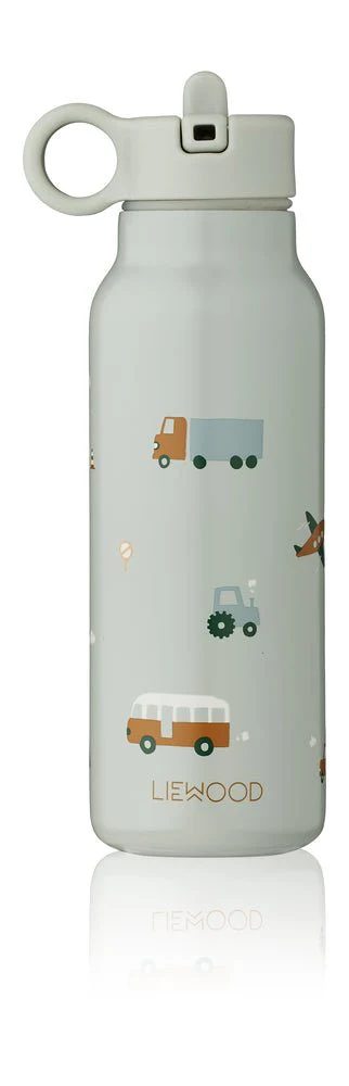Liewood Drinkbeker Falk Vehicles/Dove Blue 350Ml