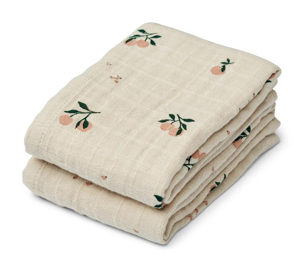 Liewood Hydrofiele Doek Lewis Peach/Sea Shell 2St