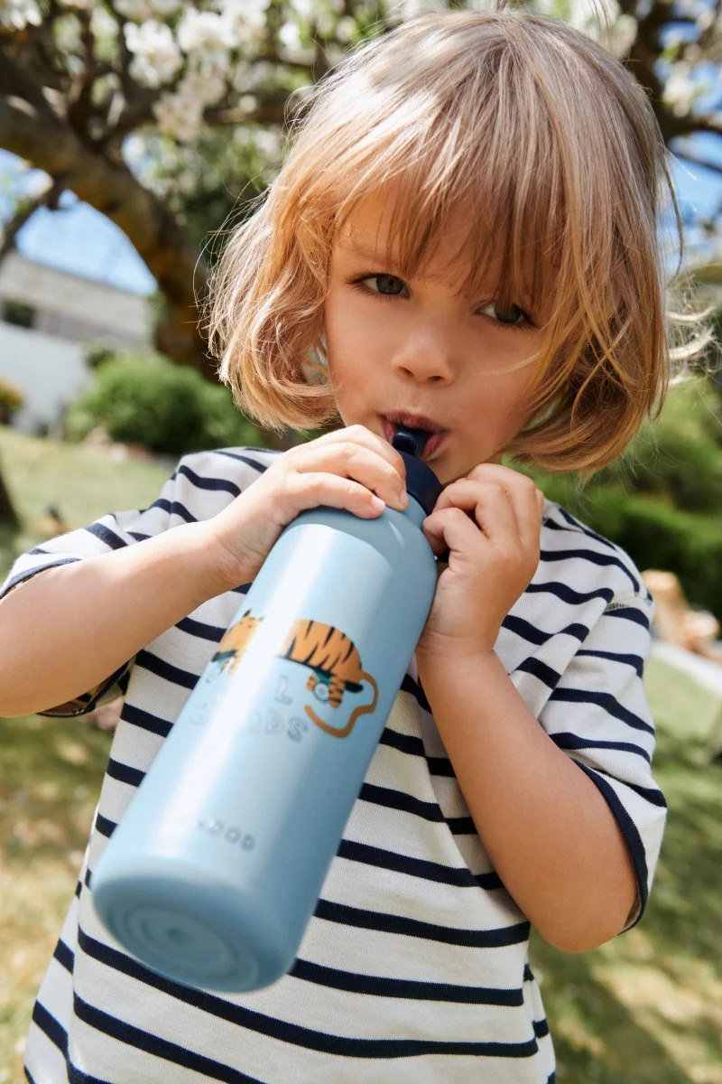 Liewood Rietjesbeker Falk Tiger/ Beach Blue 500Ml - Image 3