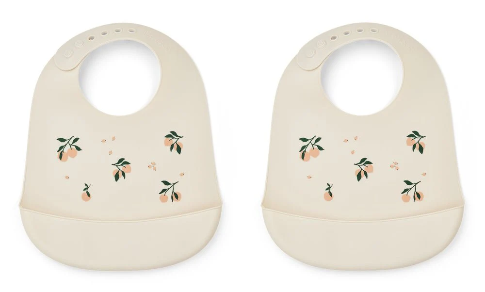 Liewood Slabbetje Tilda Peach/ Sea Shell 2St
