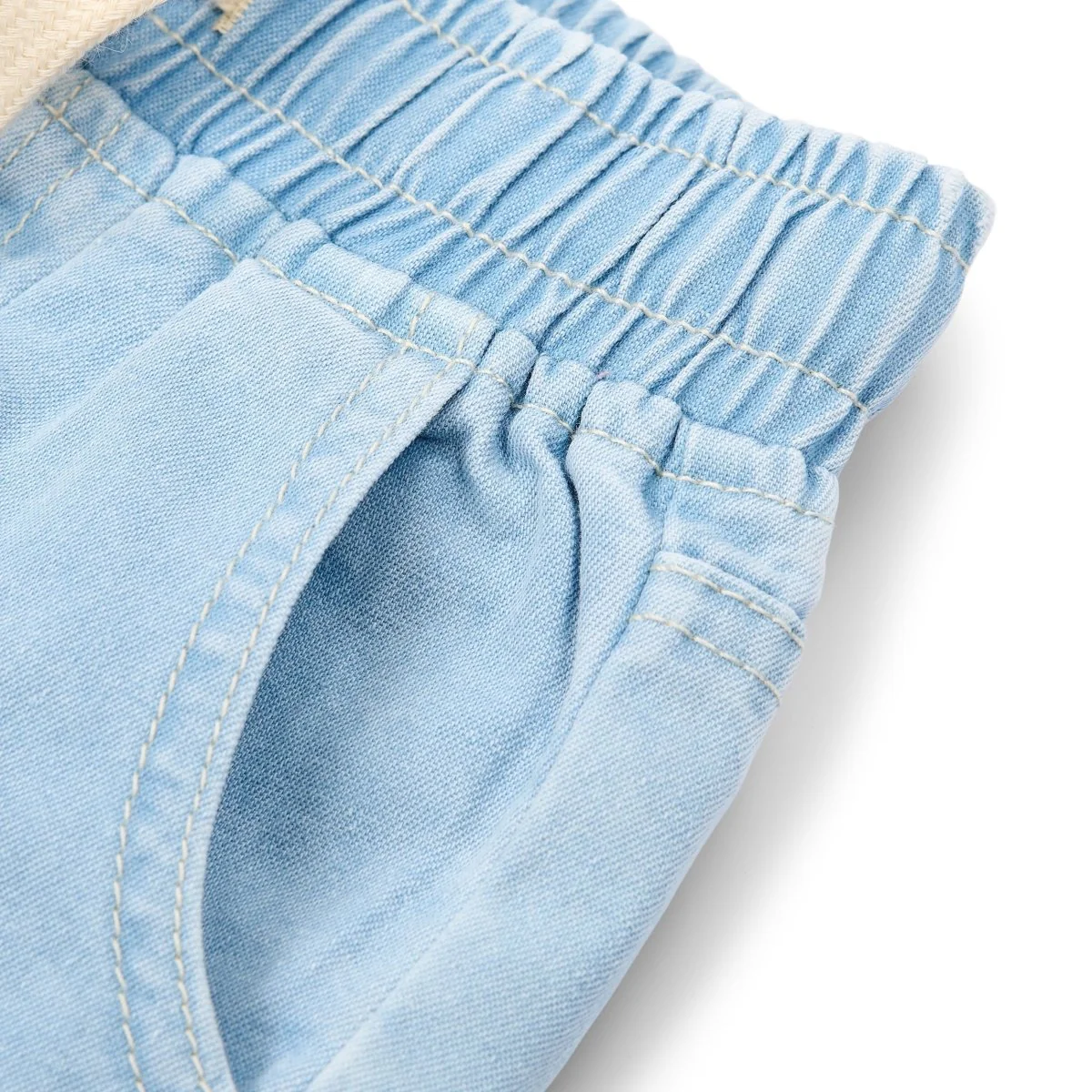 Little Dutch Baby Broekje Kort Denim Met Elastische Band - Image 3