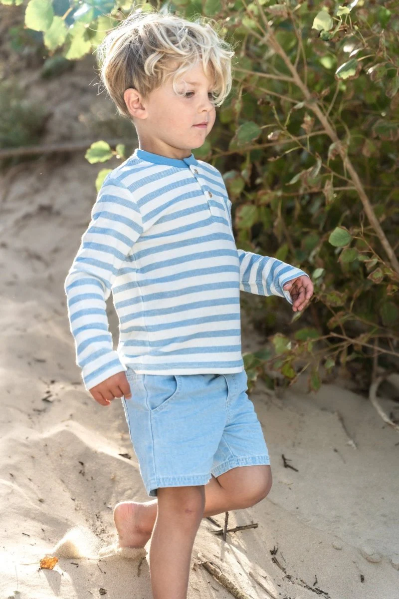 Little Dutch Baby Broekje Kort Denim Met Elastische Band - Image 6