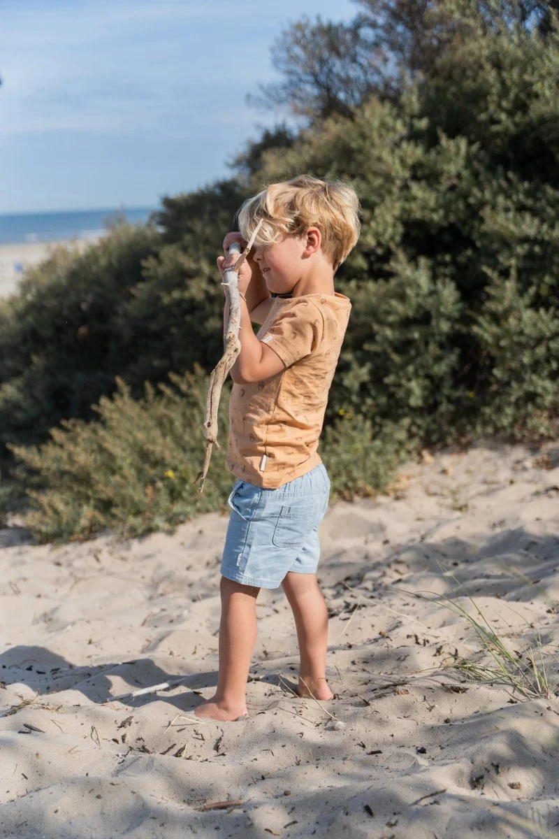 Little Dutch Baby Broekje Kort Denim Met Elastische Band - Image 7
