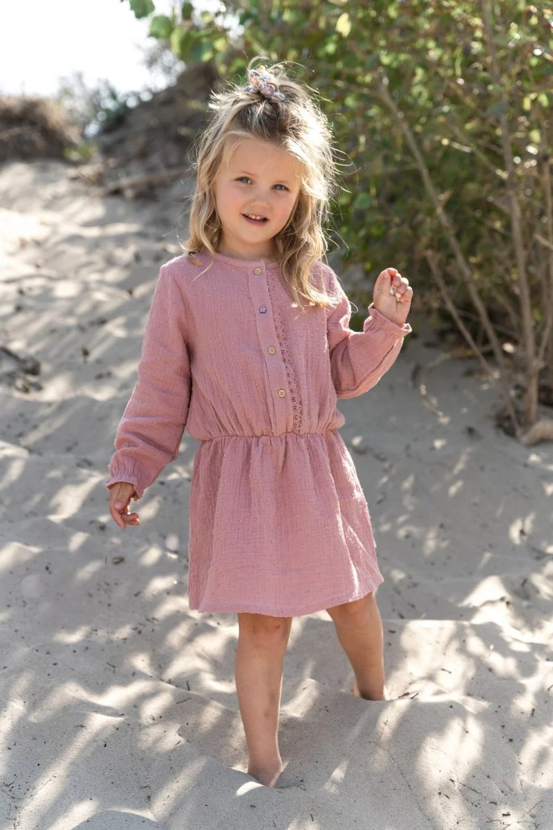 Little Dutch Baby Jurkje Lange Mouw Pink Blush - Image 5