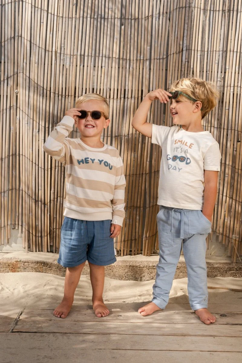 Little Dutch Baby Shirt Korte Mouw Smile It'S A Good Day Creme - Image 15