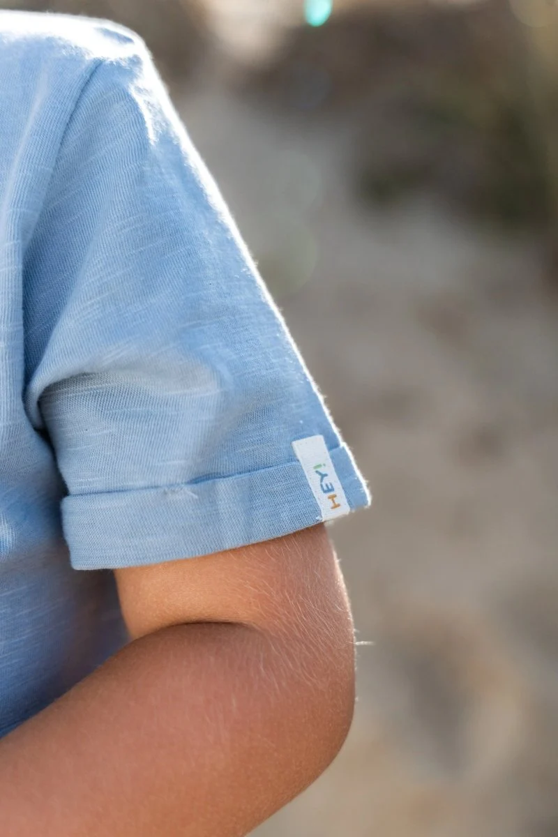 Little Dutch Baby Shirt Korte Mouw Steel Blue - Image 7