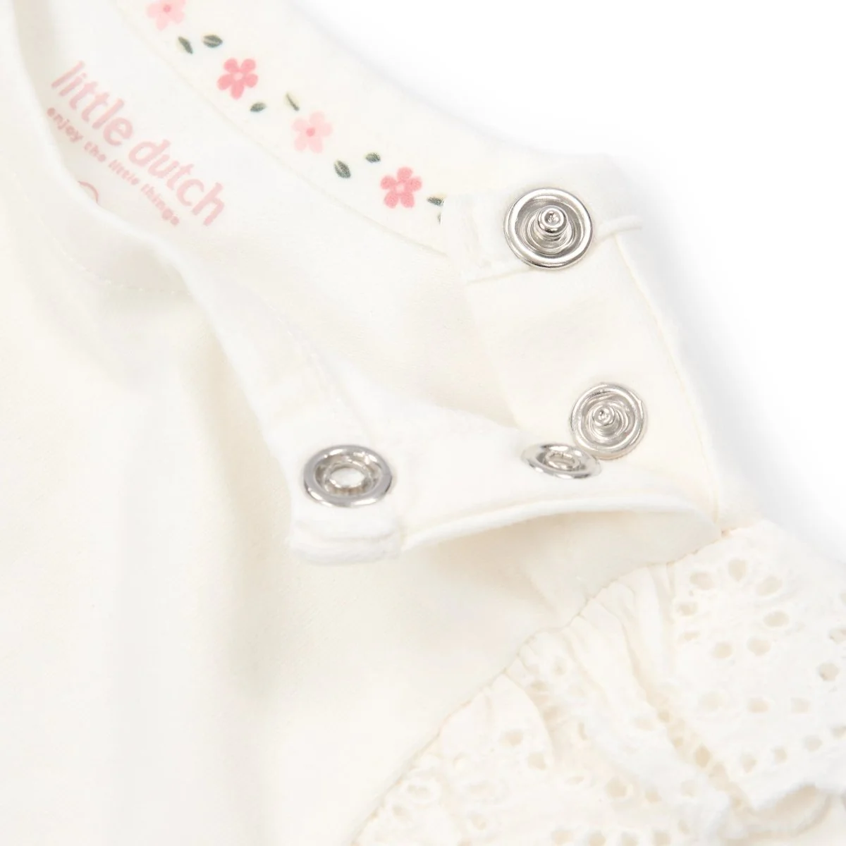 Little Dutch Baby Shirt Korte Mouw Wit - Image 3