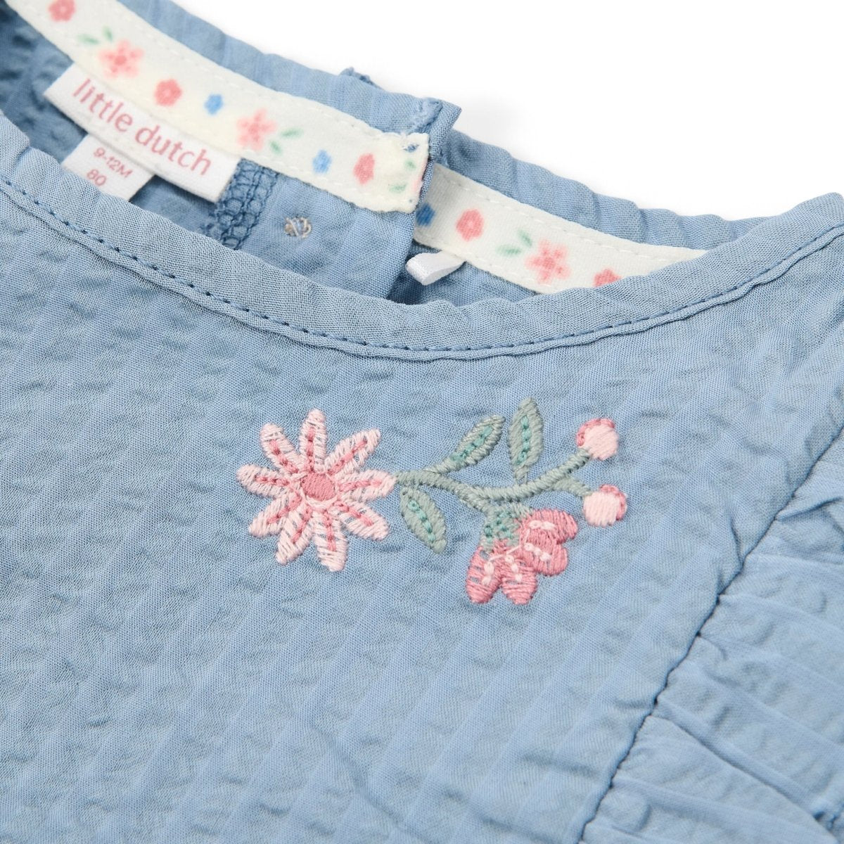 Little Dutch Baby Shirt Mouwloos Denim Blue - Image 3