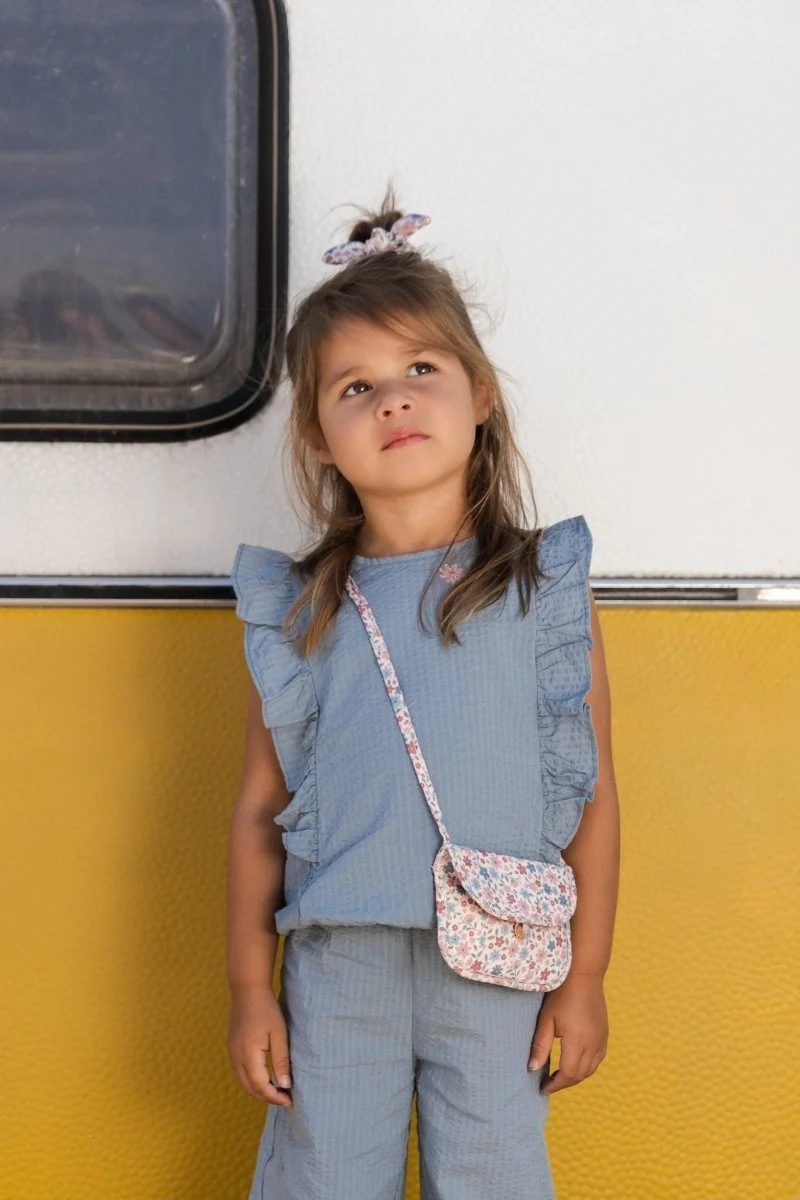 Little Dutch Baby Shirt Mouwloos Denim Blue - Image 9