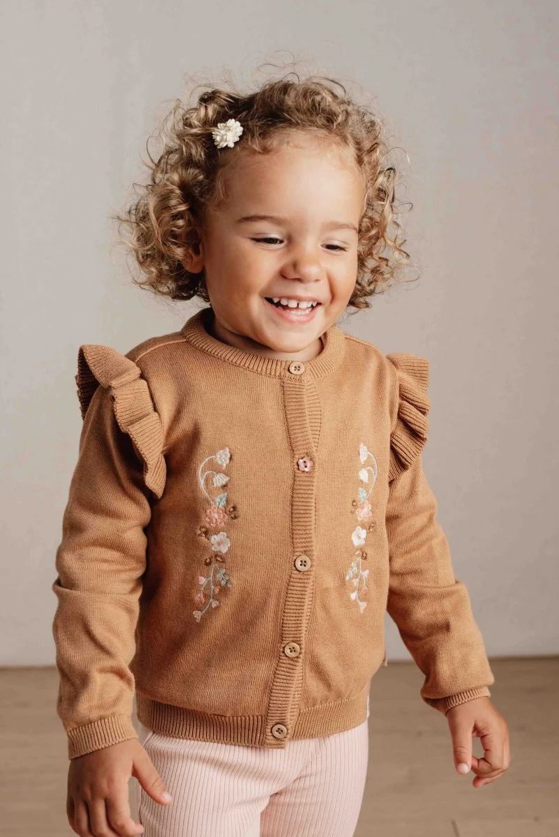 Little Dutch Baby Vestje Gebreid Brown - Image 3