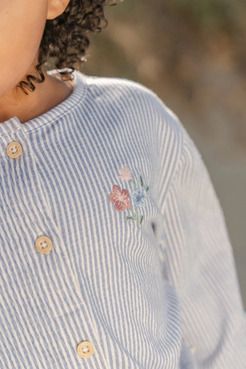 Little Dutch Babyblouse Lange Mouw Denim Blue Stripe - Image 18