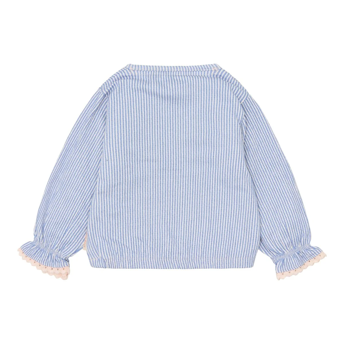 Little Dutch Babyblouse Lange Mouw Denim Blue Stripe - Image 2