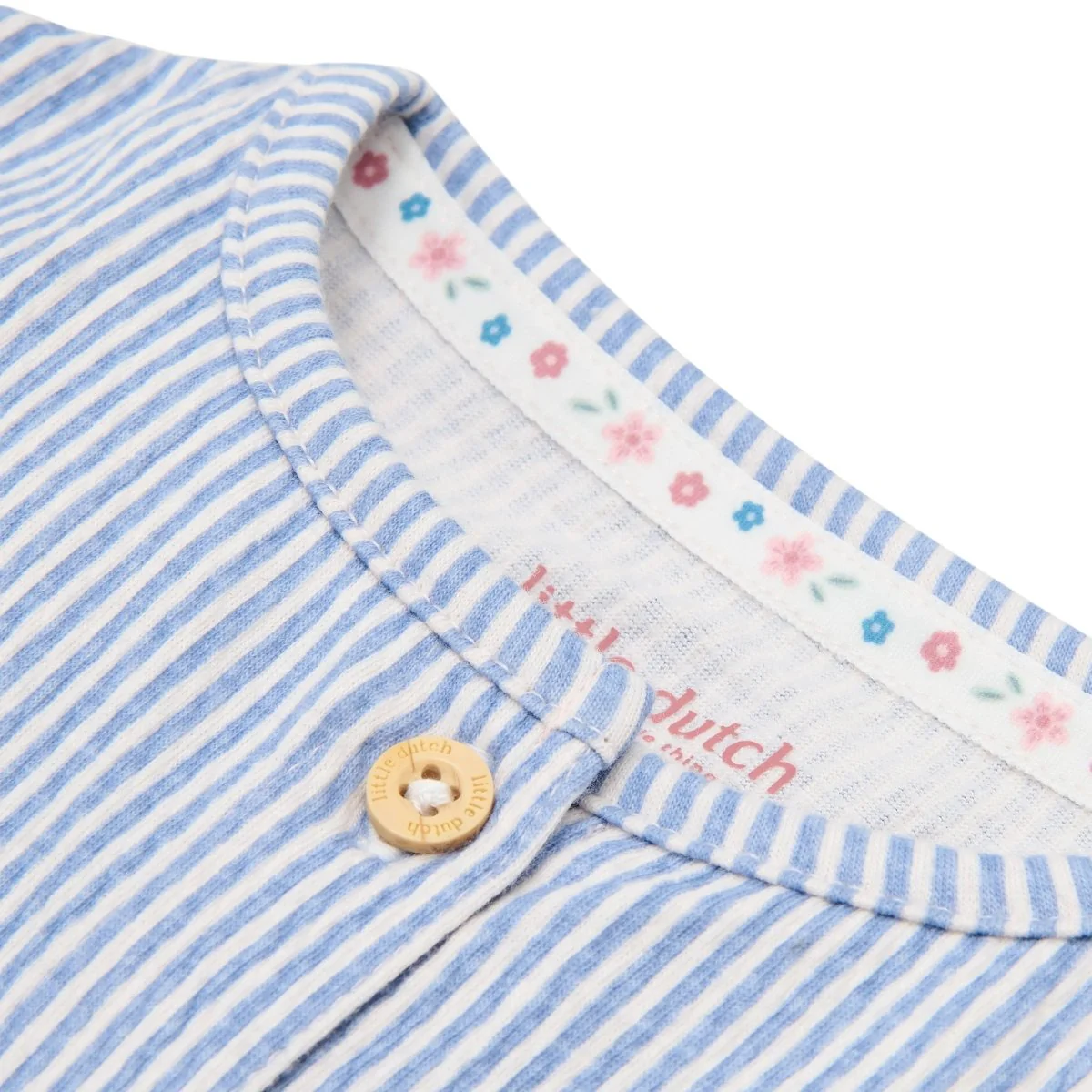 Little Dutch Babyblouse Lange Mouw Denim Blue Stripe - Image 3