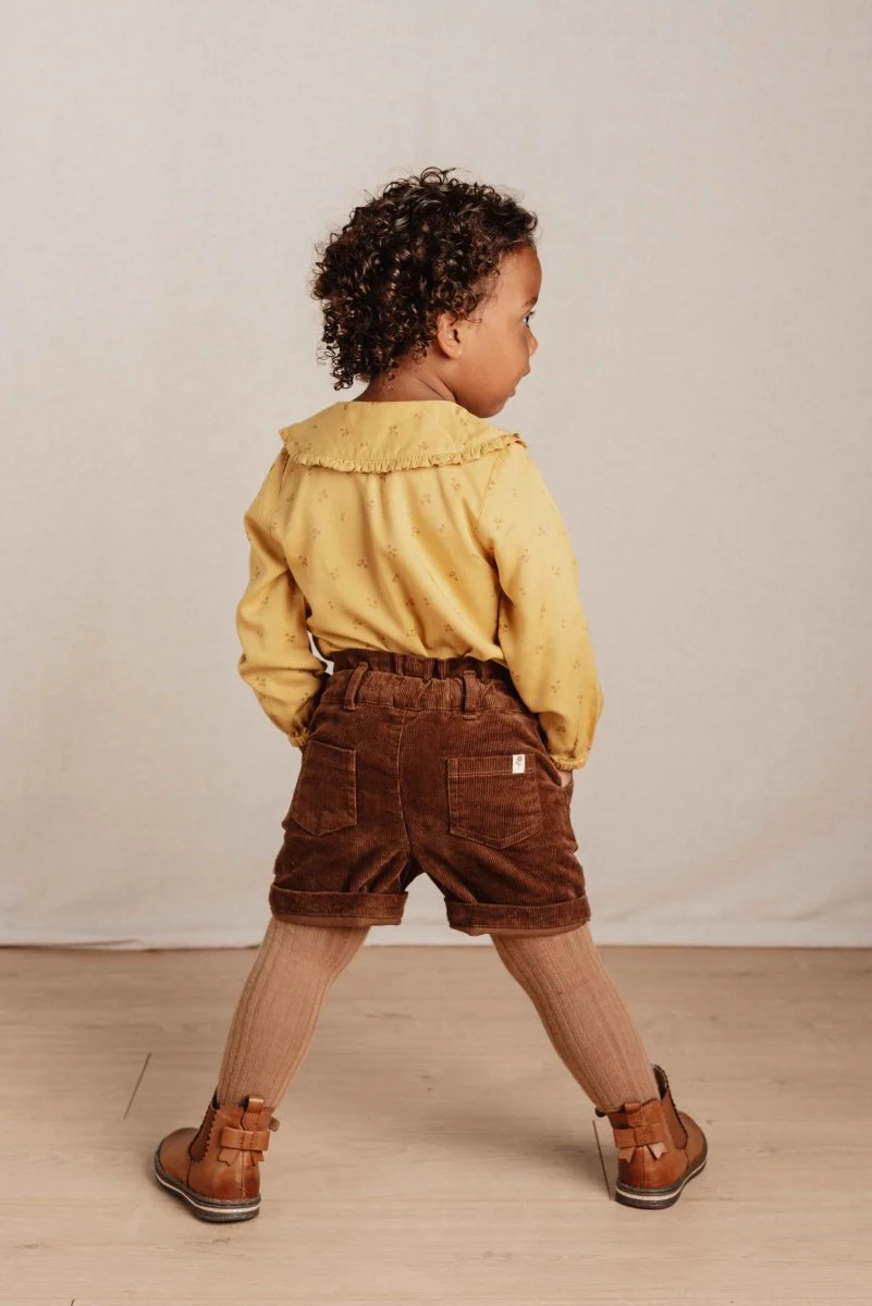 Little Dutch Babyblouse Winter Warm Yellow Blooming Flower Girls - Image 6
