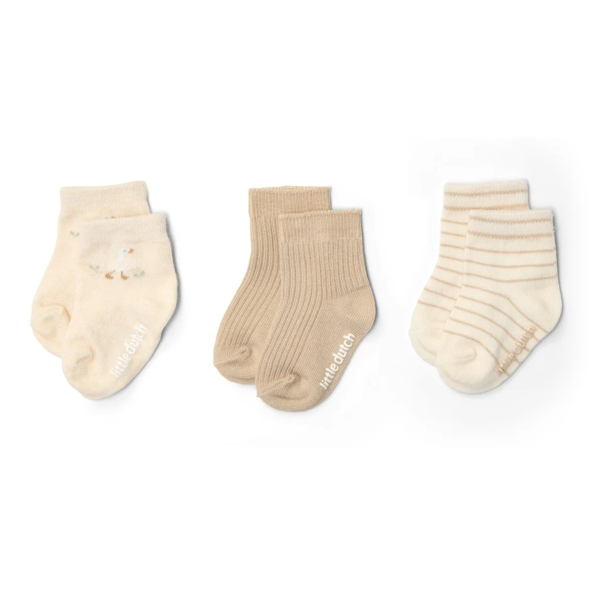 Little Dutch Babysokjes Multi 3St Beige / Nude