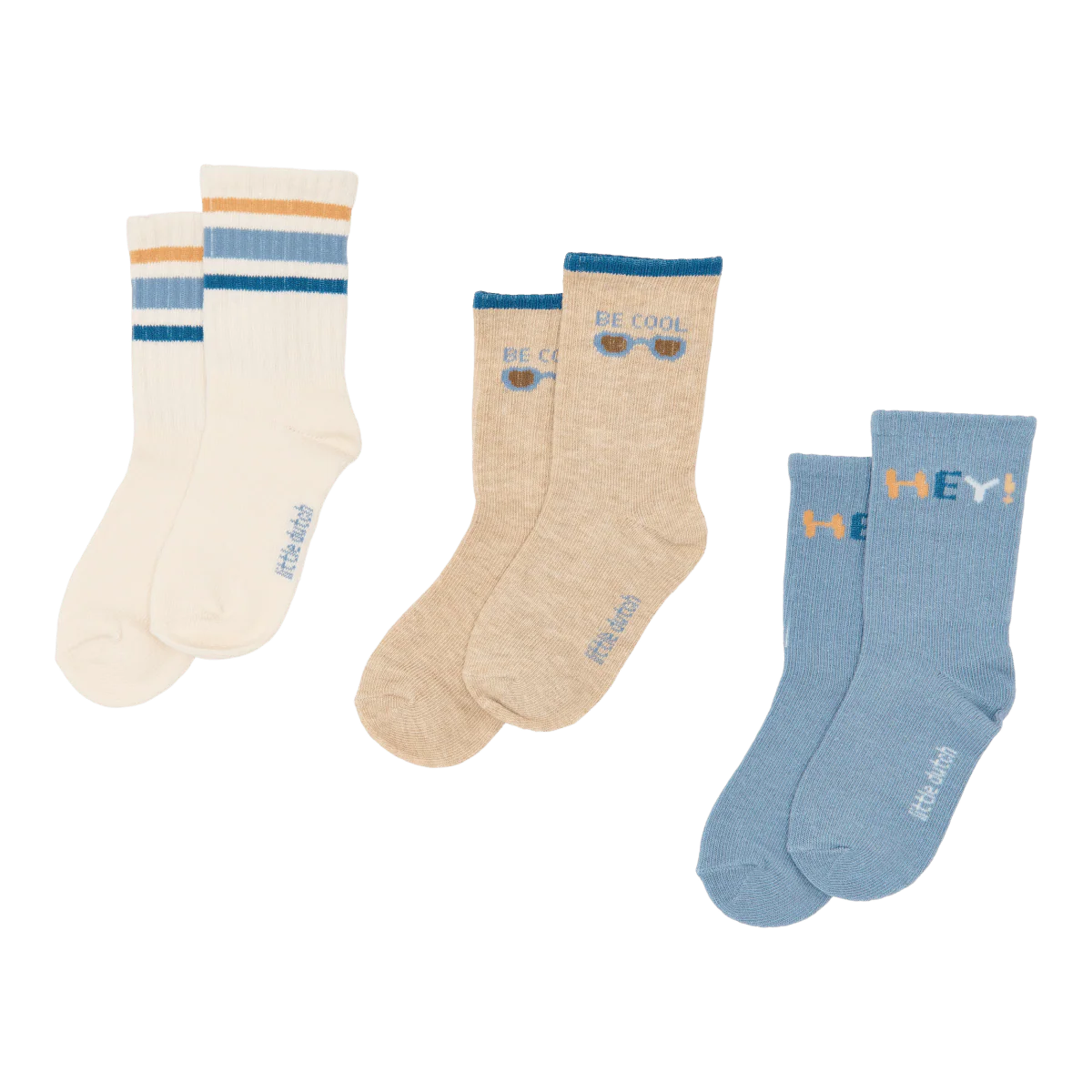 Little Dutch Babysokjes Multi Blauw Beige 3St