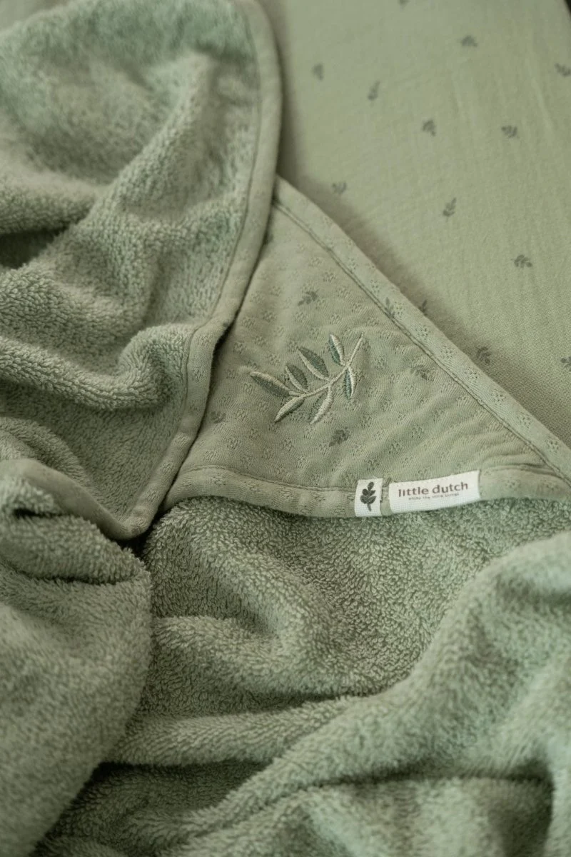 Little Dutch Badcape Baby Pure Sage 100Cm - Image 6