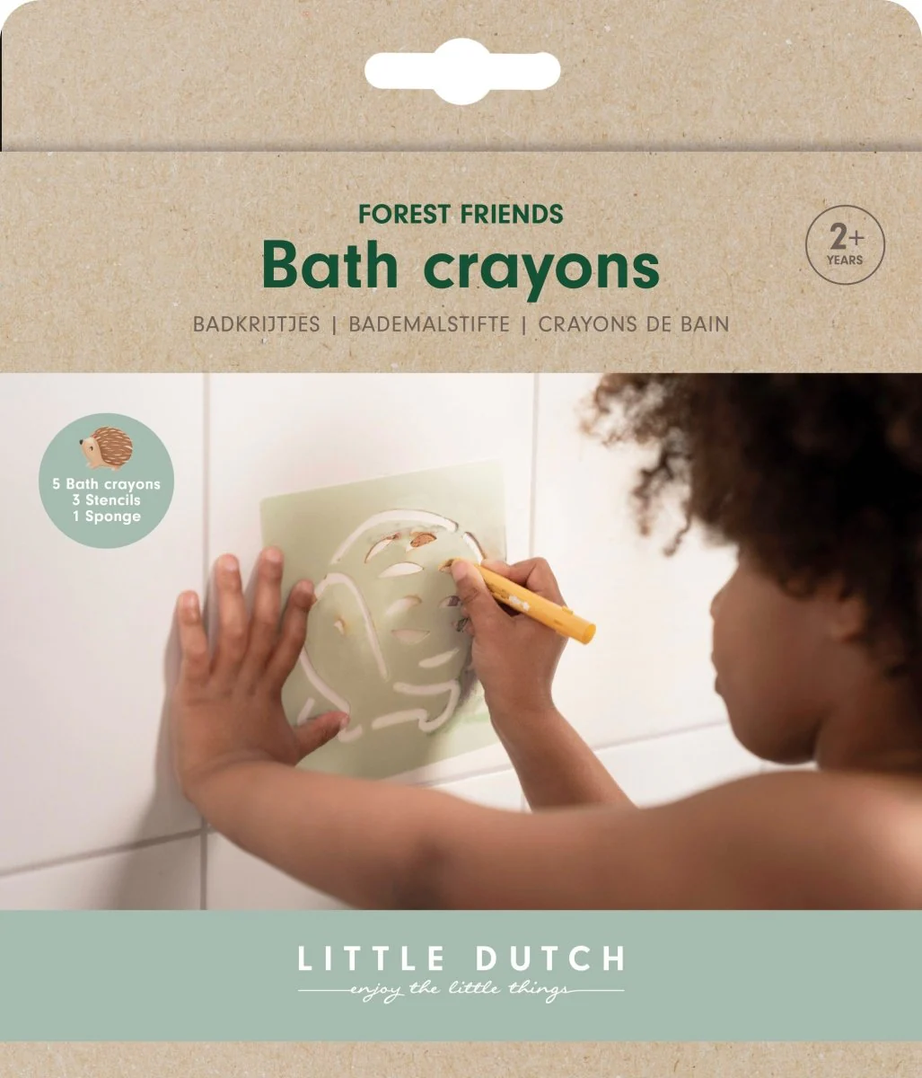 Little Dutch Badspeelgoed Krijtjes met Sjablonen 9 delig - Image 2