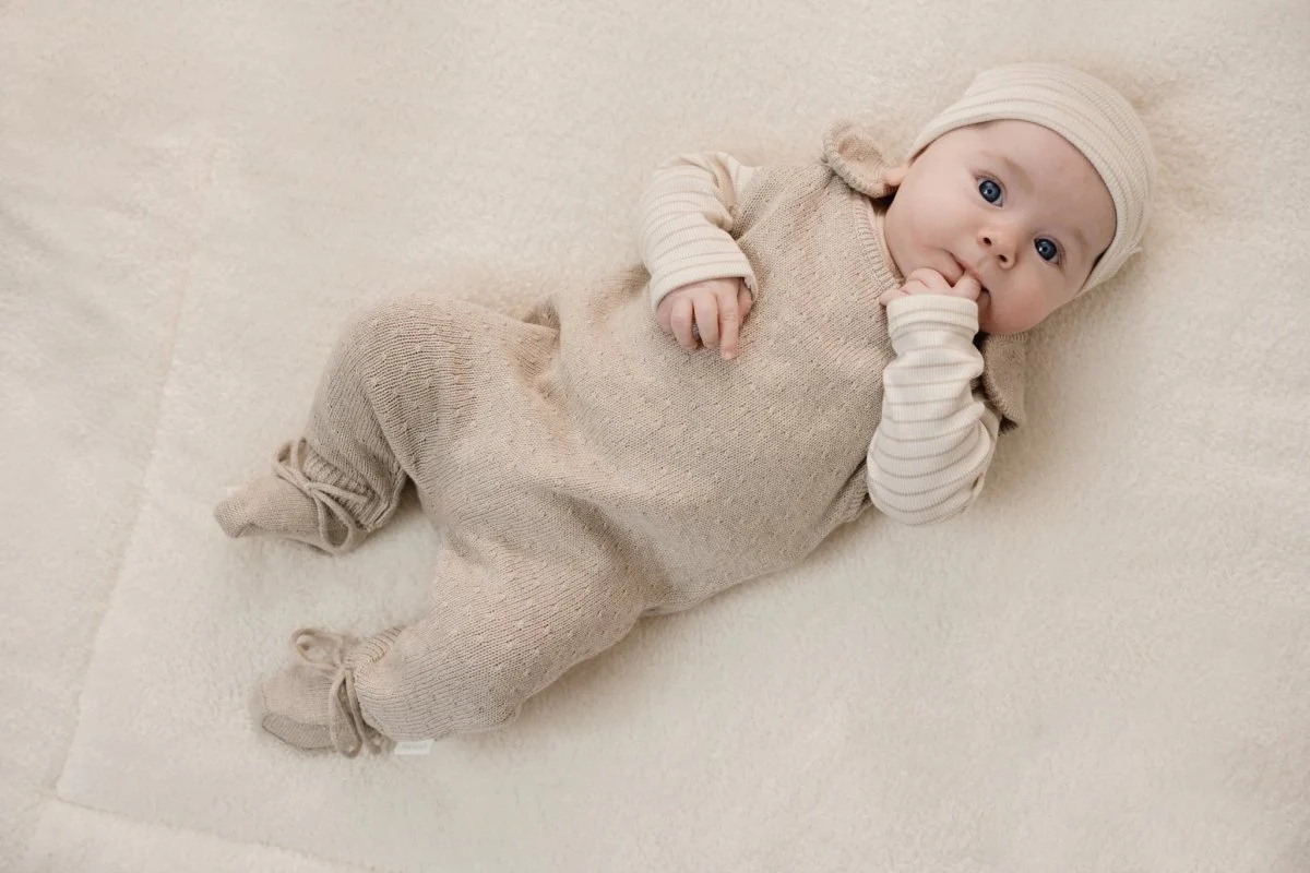 Little Dutch Boxpakje Gebreid Soft Beige Melee - Image 3