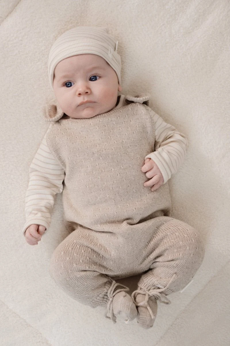 Little Dutch Boxpakje Gebreid Soft Beige Melee - Image 4