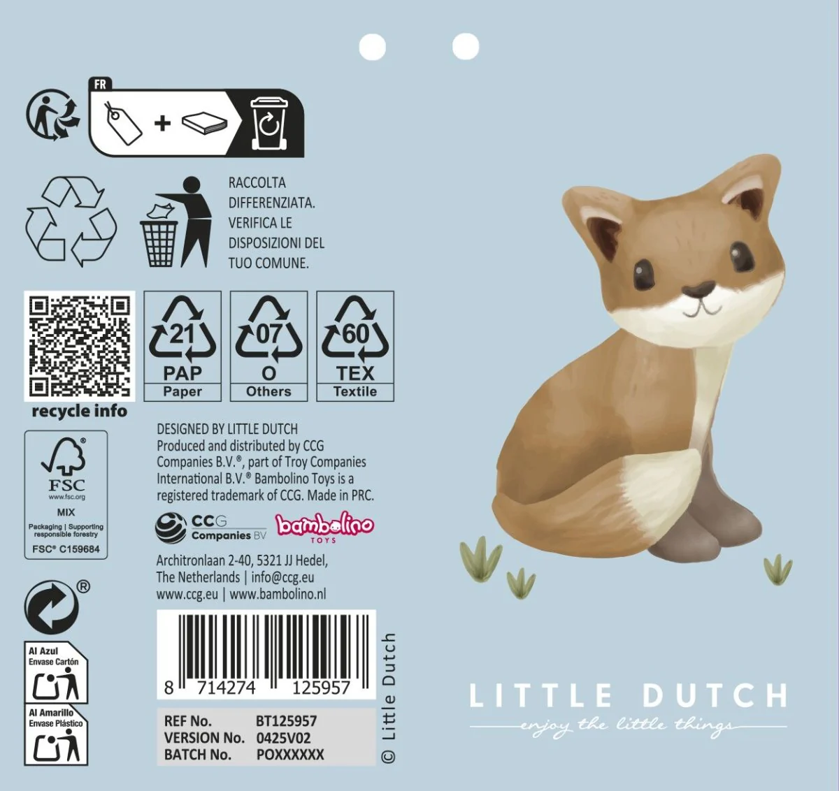Little Dutch Etui Forest Friends 20cm - Image 6
