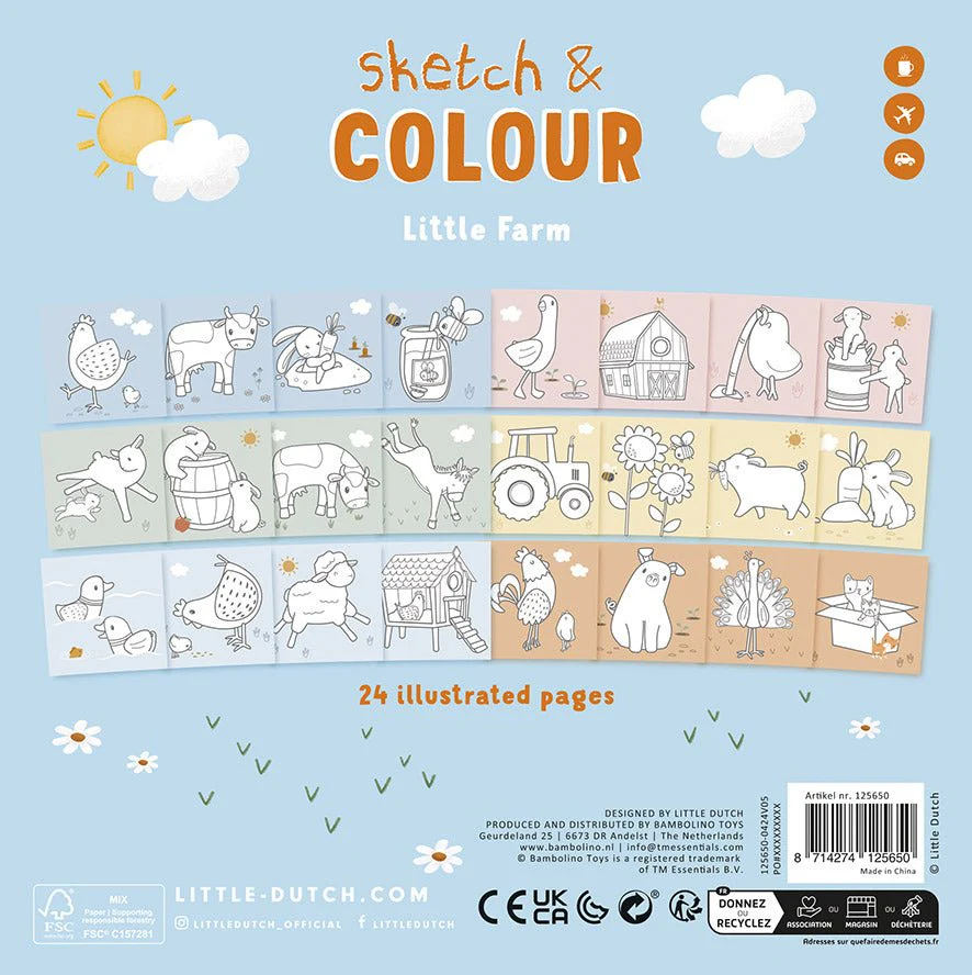 Little Dutch Kleurboek Little Farm 24 delig - Image 9