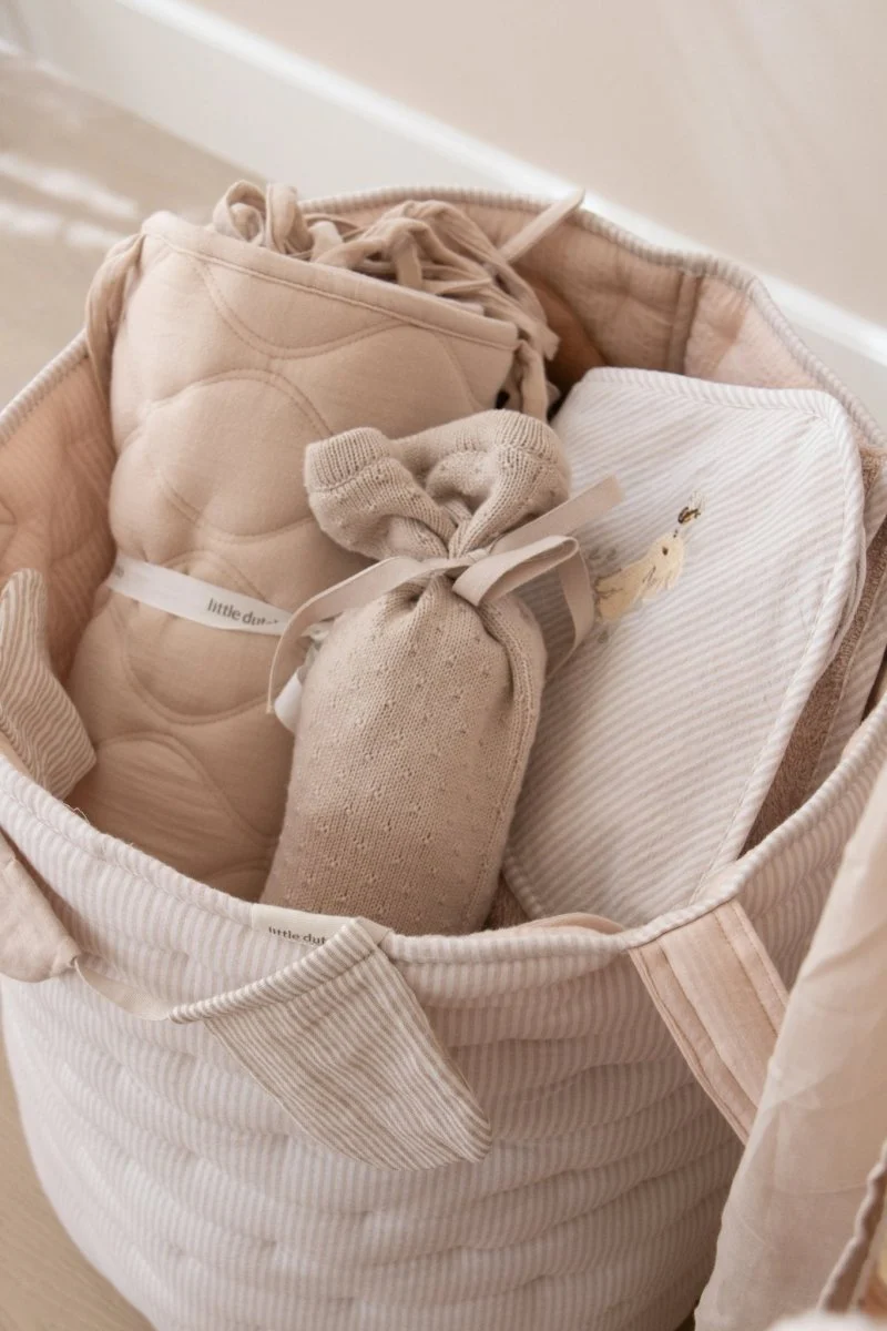 Little Dutch Opbergmand Pure Soft Beige Stripe Groot - Image 10