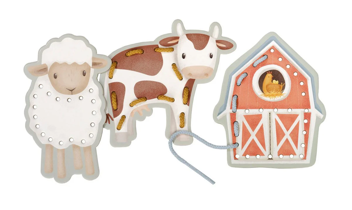 Little Dutch Rijgkaarten Little Farm 9 delig - Image 3