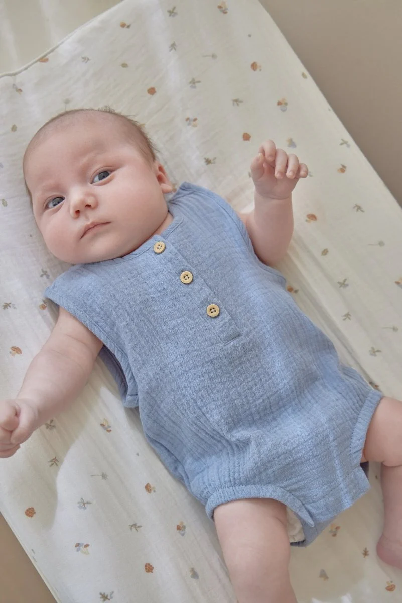 Little Dutch Romper Mouwloos Stone Blue - Image 6