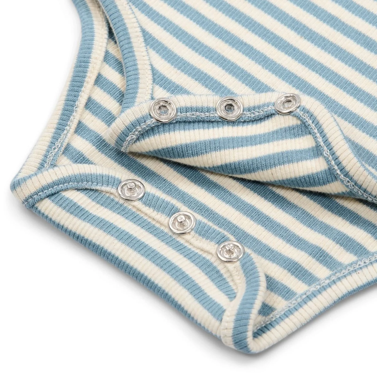 Little Dutch Romper Mouwloos Stone Blue Stripe - Image 3