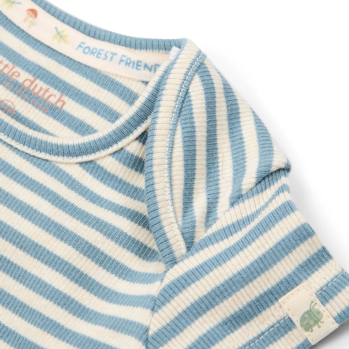Little Dutch Romper Mouwloos Stone Blue Stripe - Image 4