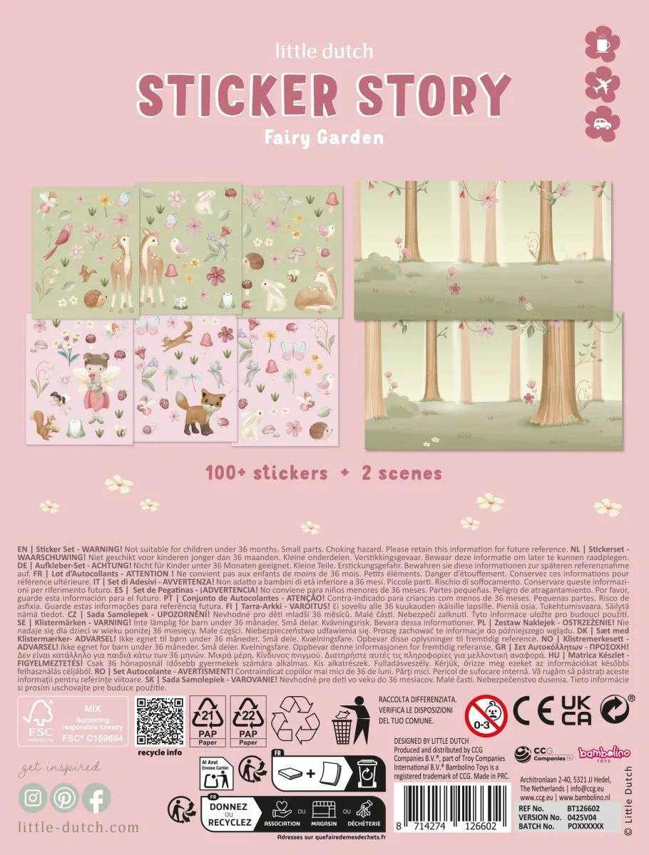 Little Dutch Stickers Fairy Garden Set 102 Delig - Image 3