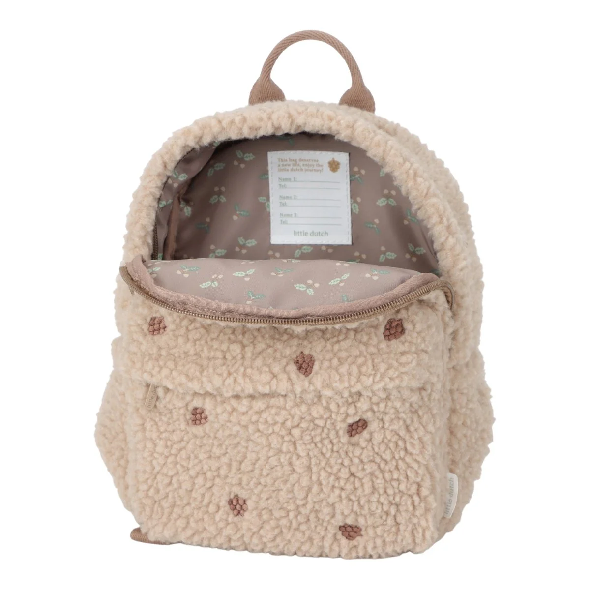 Little Dutch Teddy Rugzak Forest Friends Taupe - Image 4