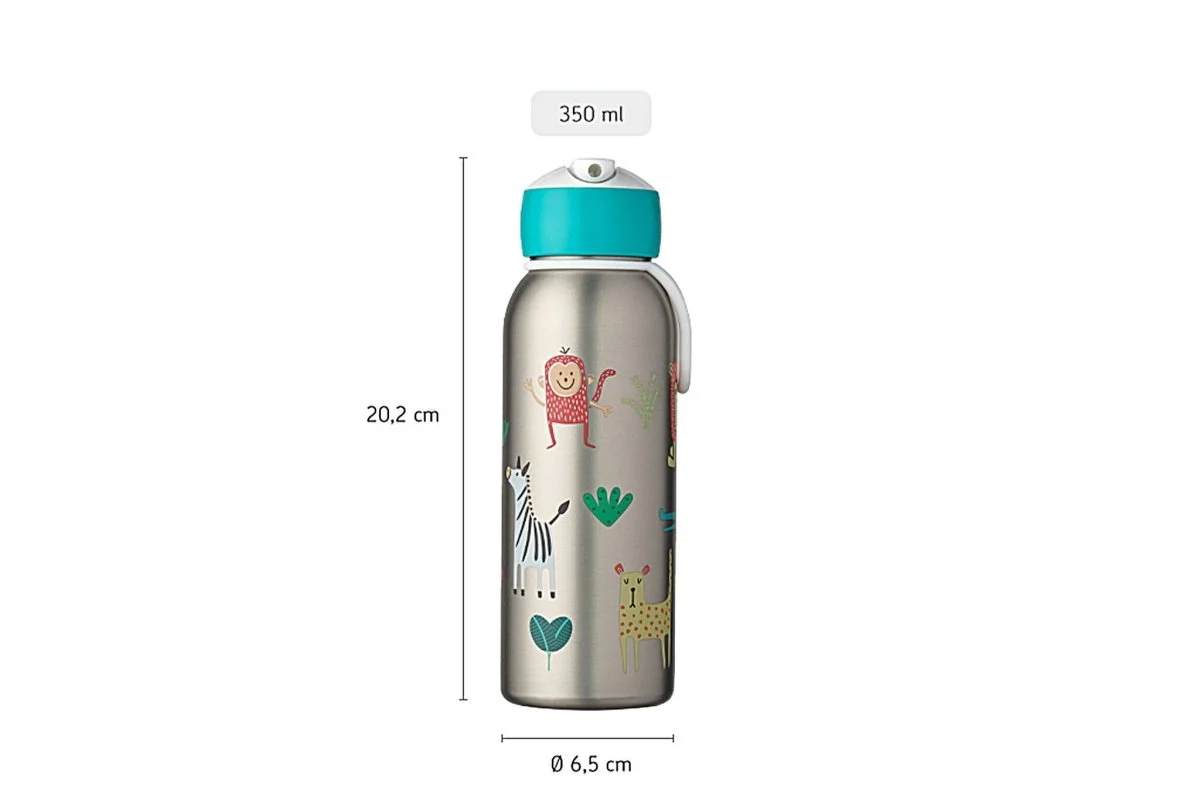 Little Dutch Thermosfles Flip-Up Campus 350ml Flowers & Butterflies - Image 6